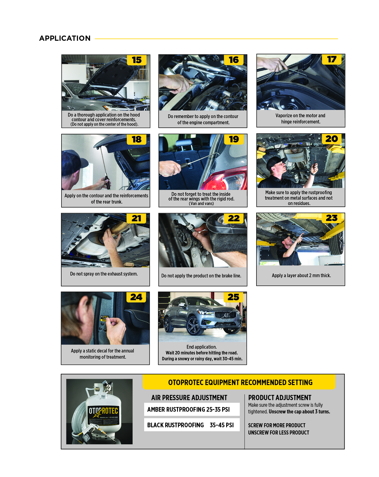 Stepbystep Rustproofing application guide Otoprotec inc.